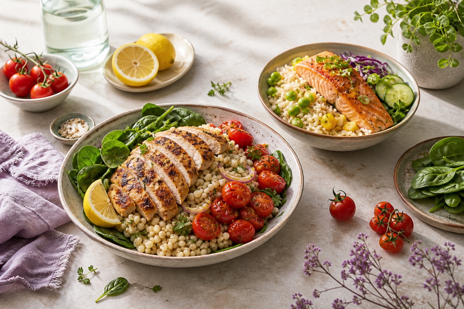 Colourful balanced meals ready to scan